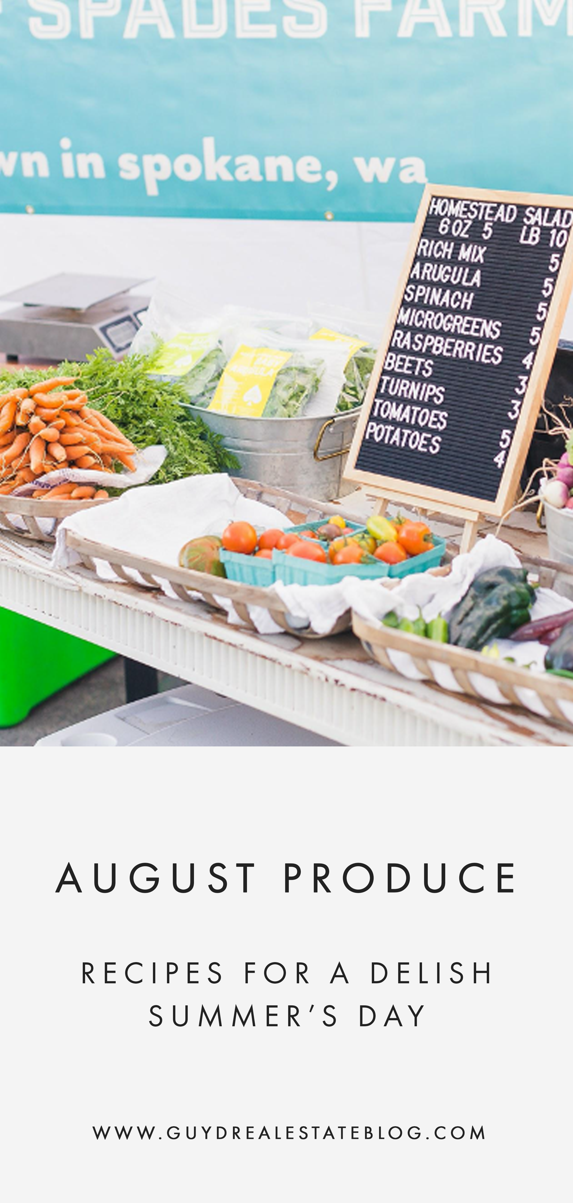 August Produce Recipes